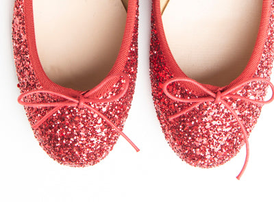 Ballerine rosse glitterate