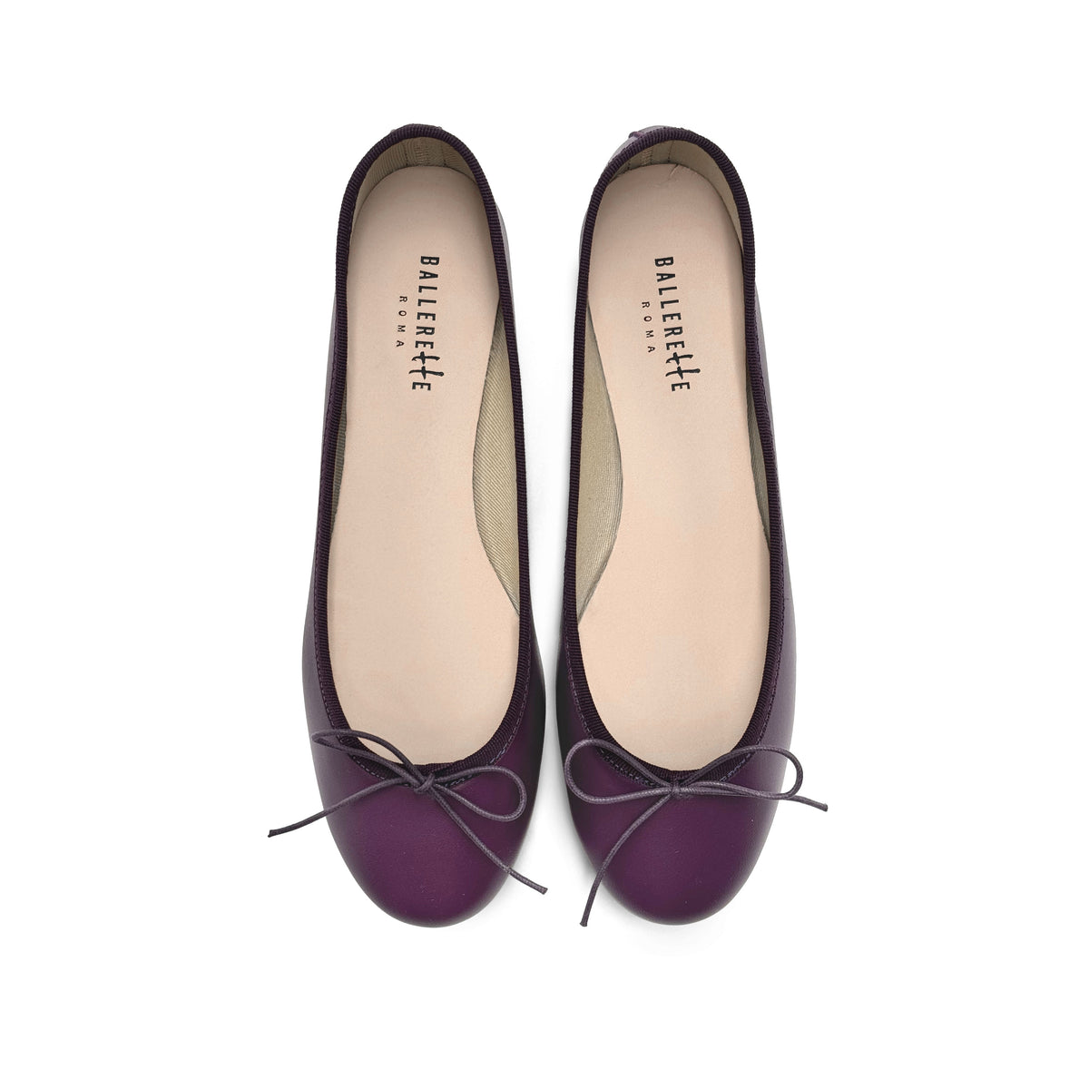 Ballerines L.L.Bean En Cuir Verni Violet Foncé - Taille 7M US, Occasion, Bout Rond