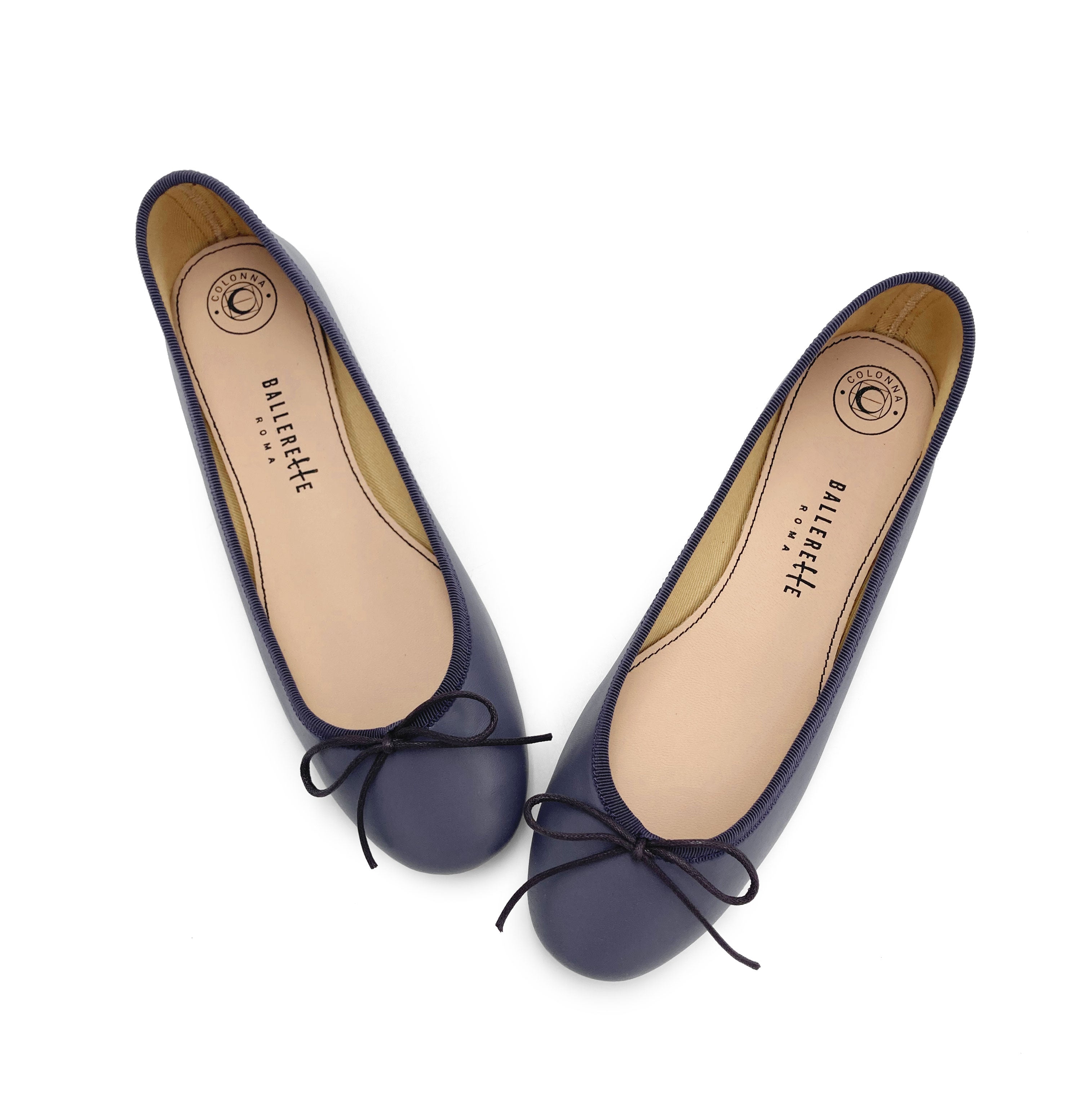 Wine leather ballet flats