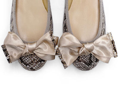 Ballerine in pelle stampa animalier