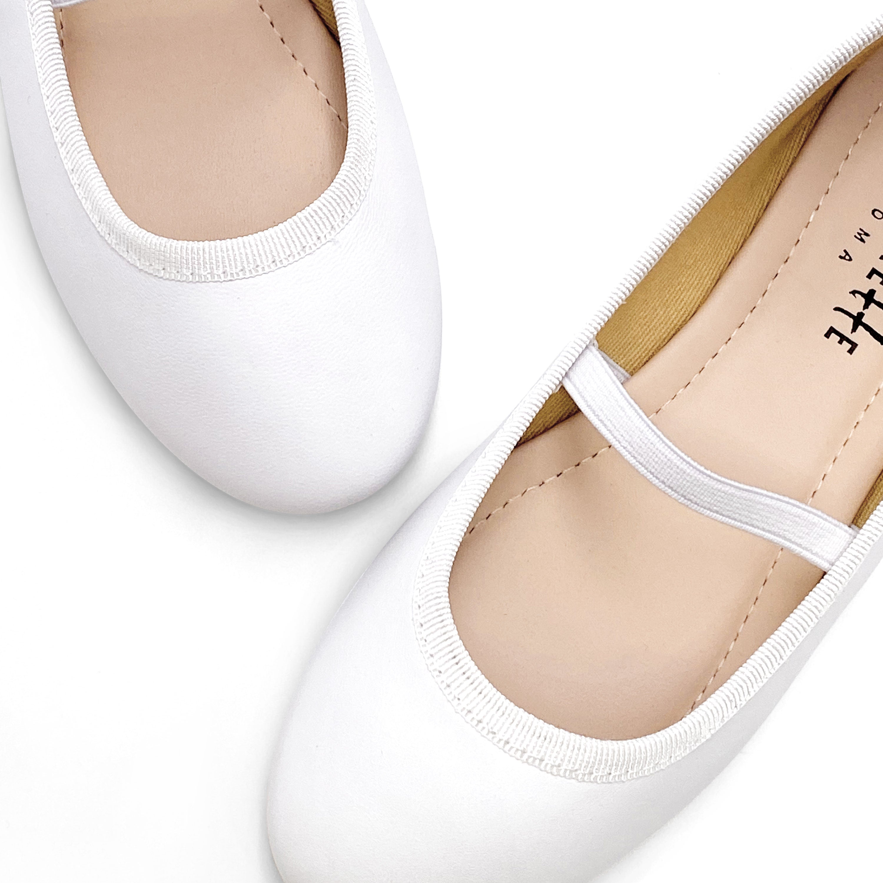 Bailarinas para niña en piel blanca con elástico