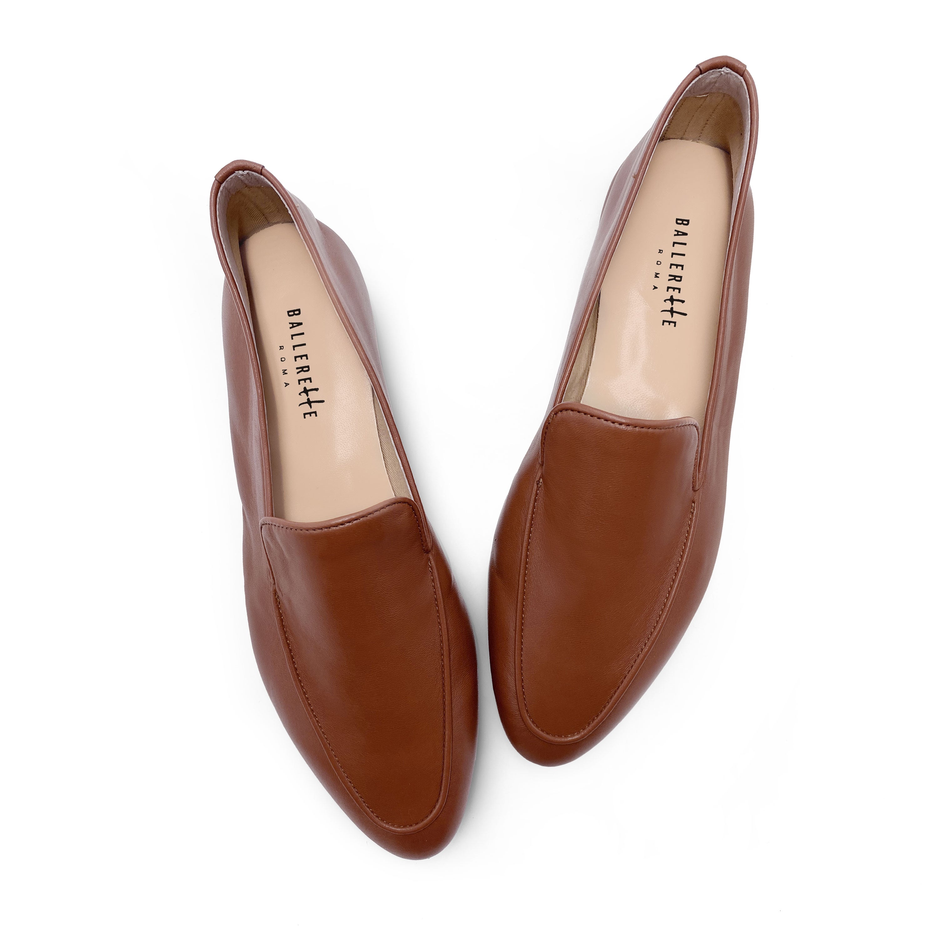 Mocassins femme en cuir marron