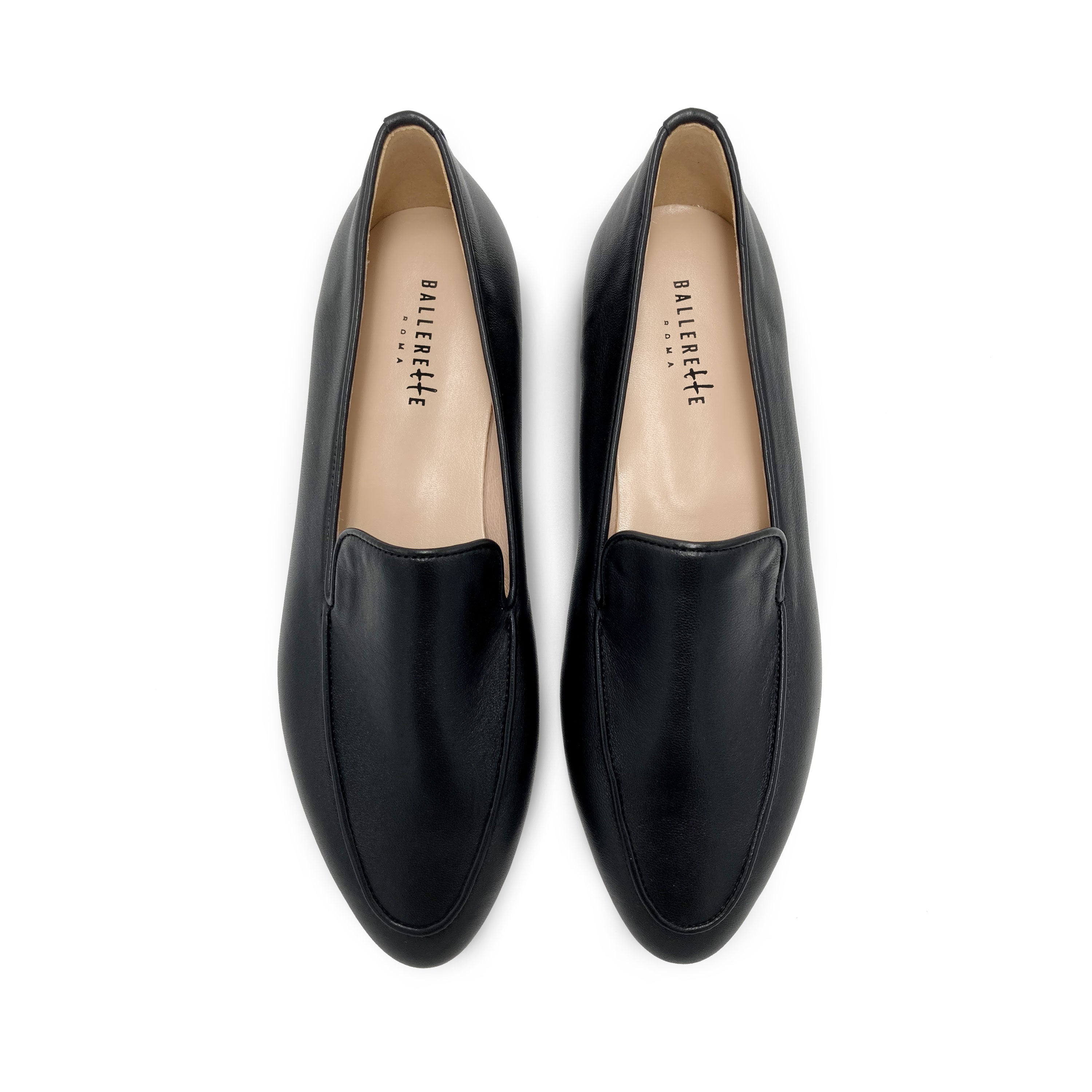 Mocassins femme en cuir noir