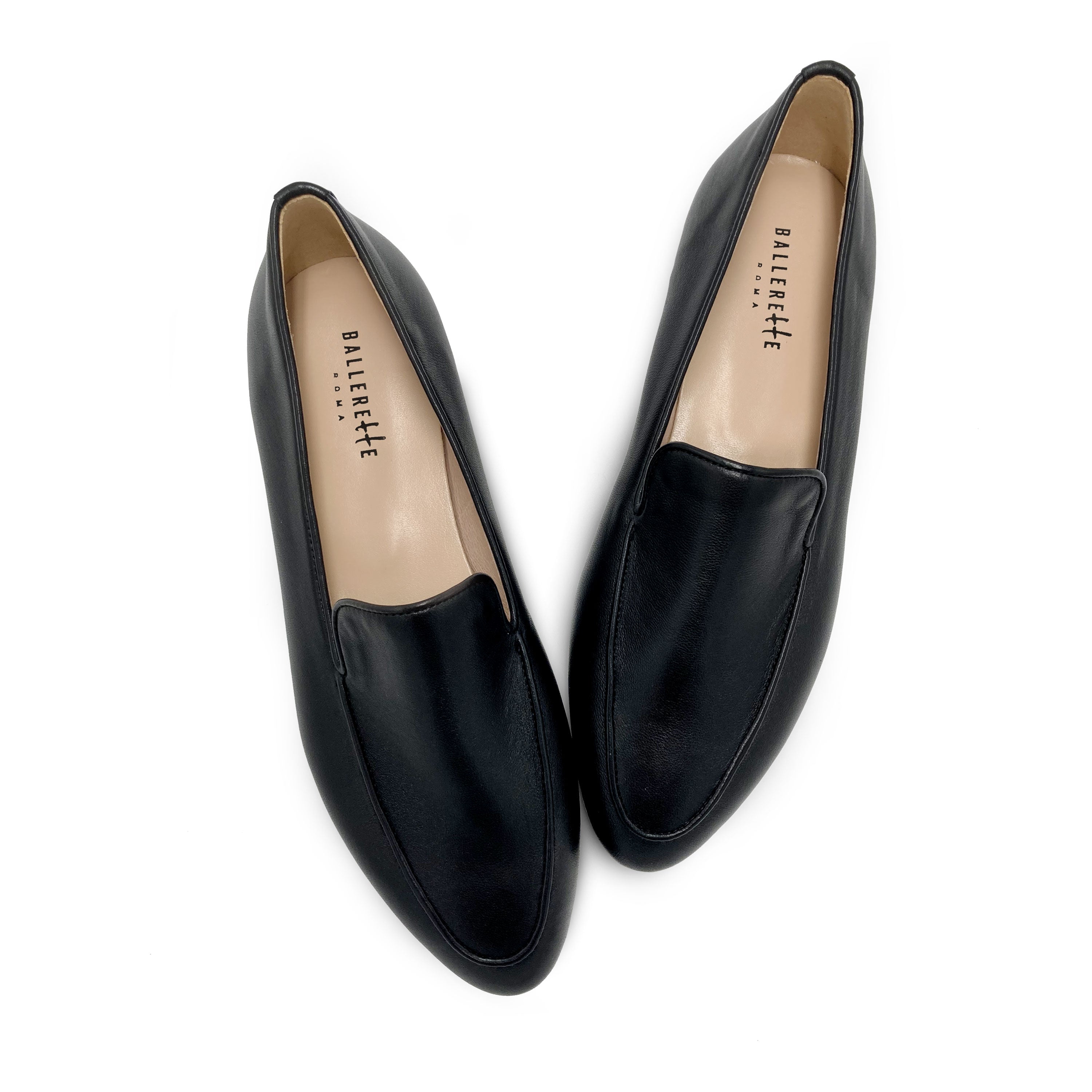 Mocassins femme en cuir noir