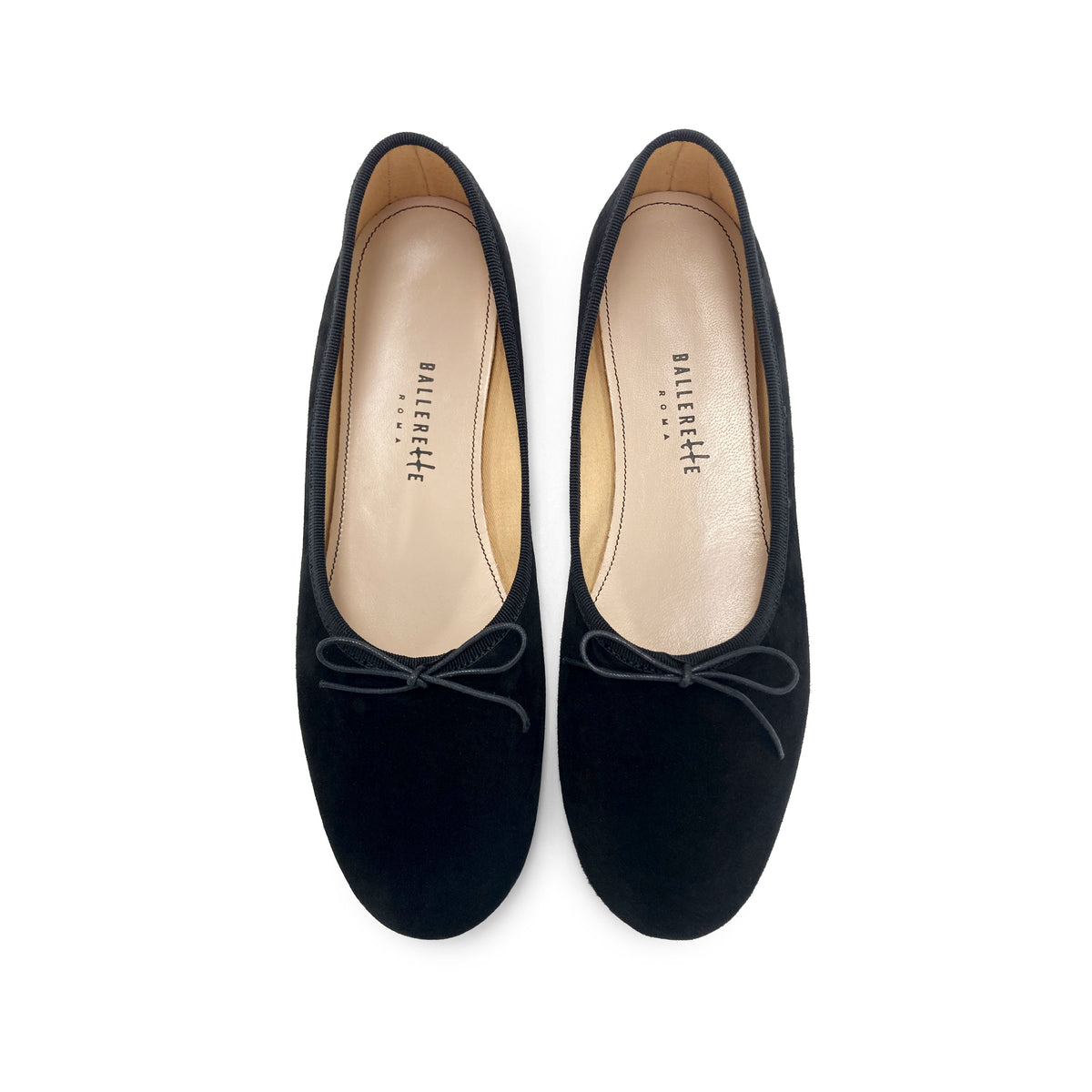 Schwarze Damen "Glove" Ballerinas aus Wildleder