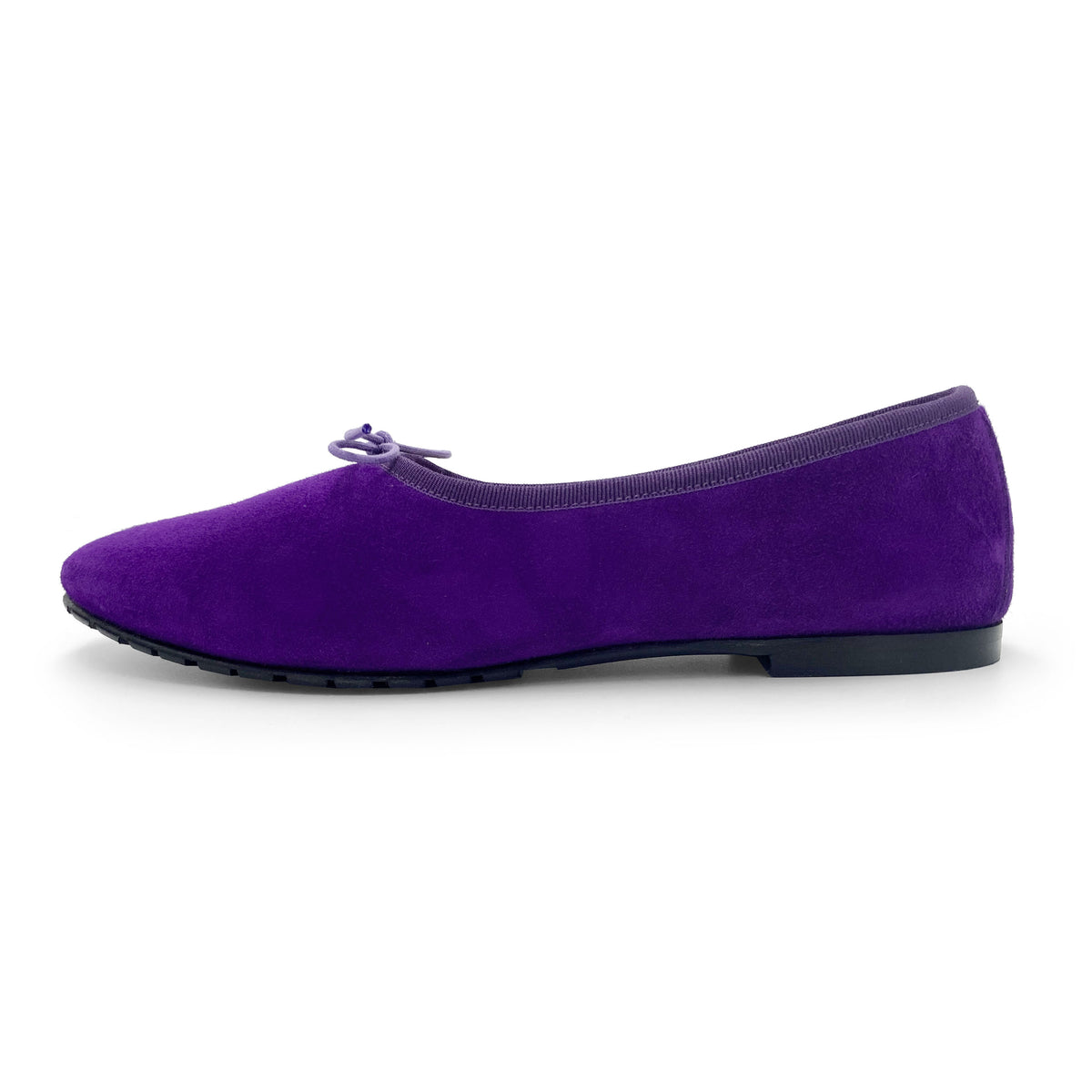 Ballerines "à gants" femme violettes en daim