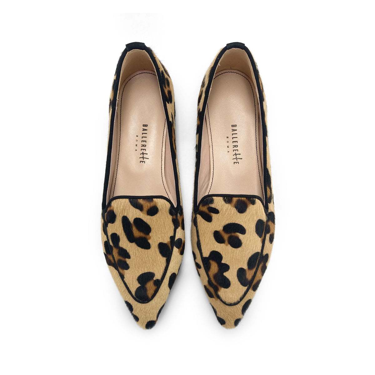 Mocassins élégants pour femme en cuir pony à motif animalier