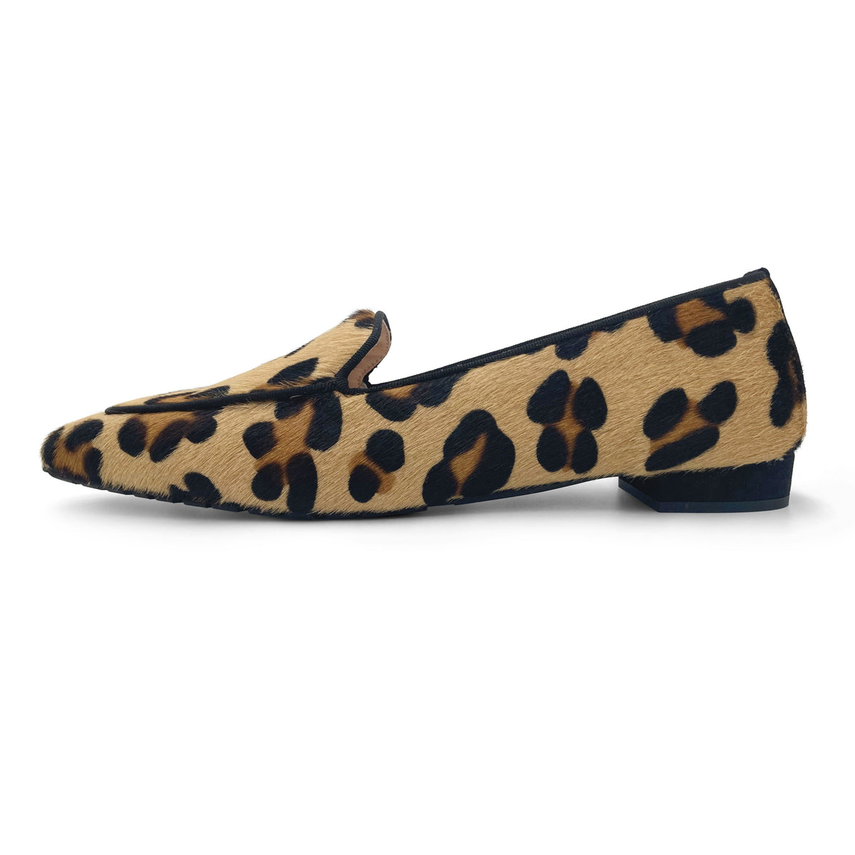 Mocassins élégants pour femme en cuir pony à motif animalier