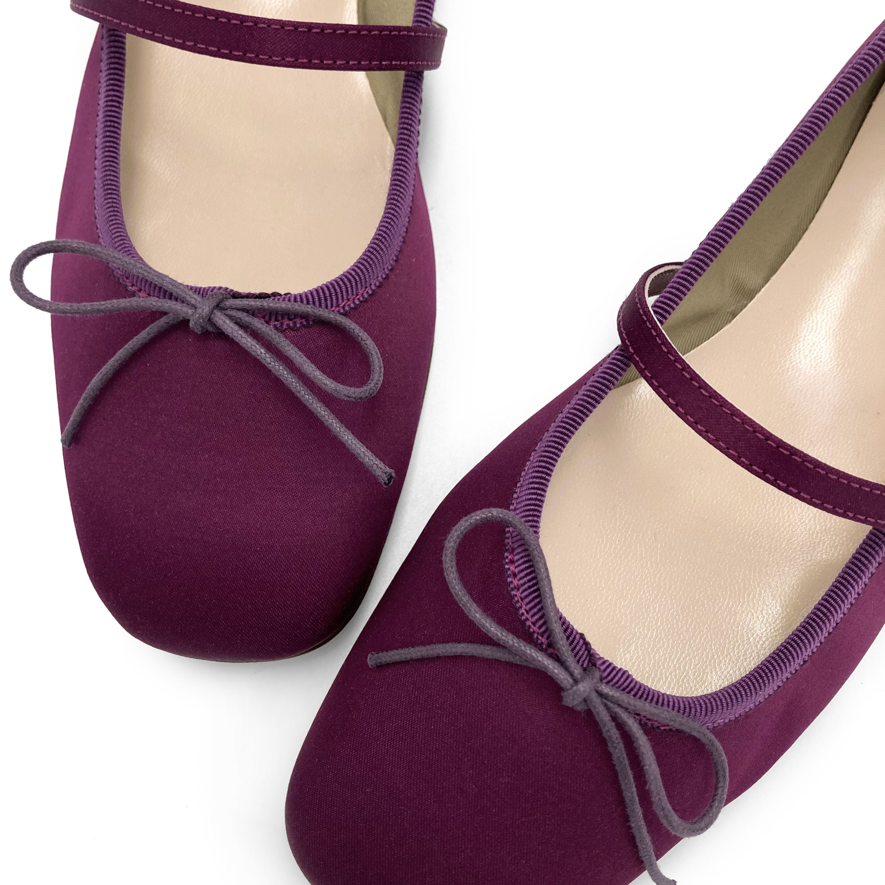 TT GO GREEN Collection - Ballerines Mary Jane en satin ECO fuchsia