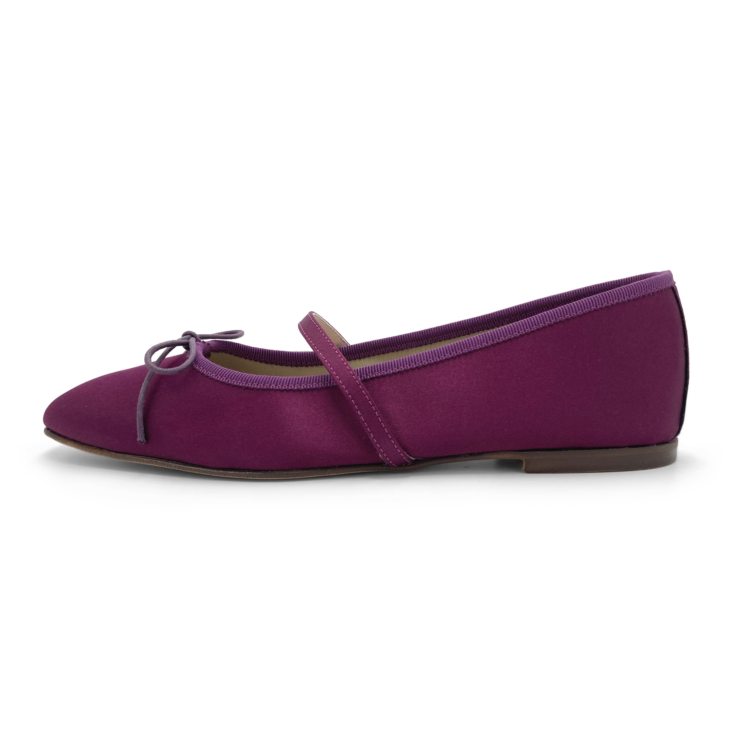 TT GO GREEN Collection - Ballerines Mary Jane en satin ECO fuchsia