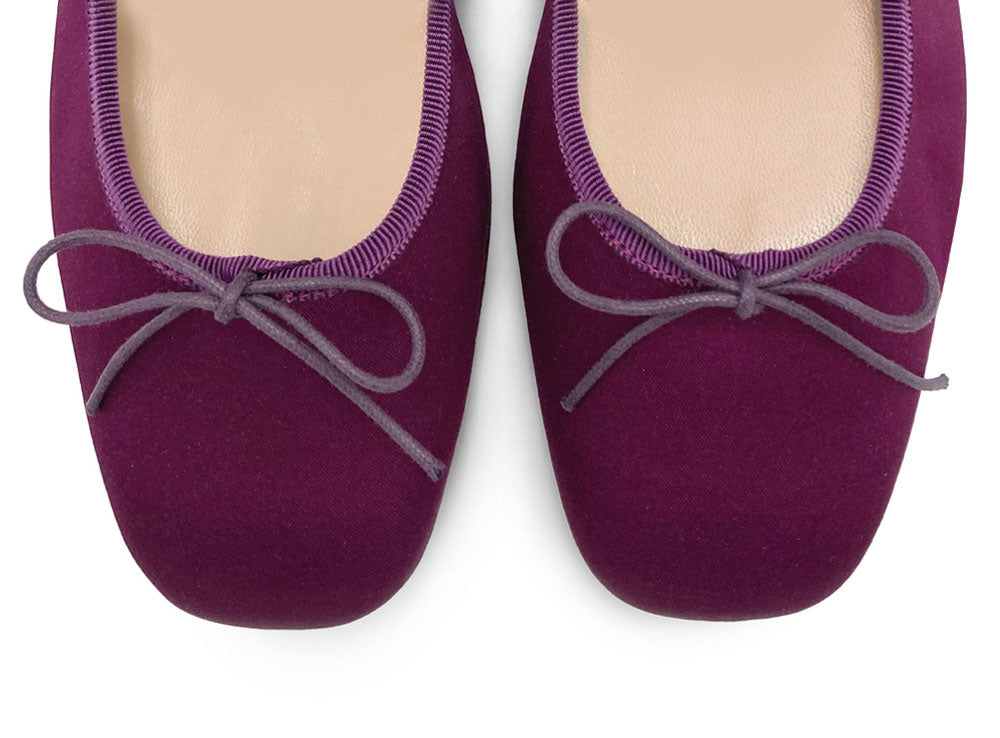 TT GO GREEN Collection - Ballerines Mary Jane en satin ECO fuchsia