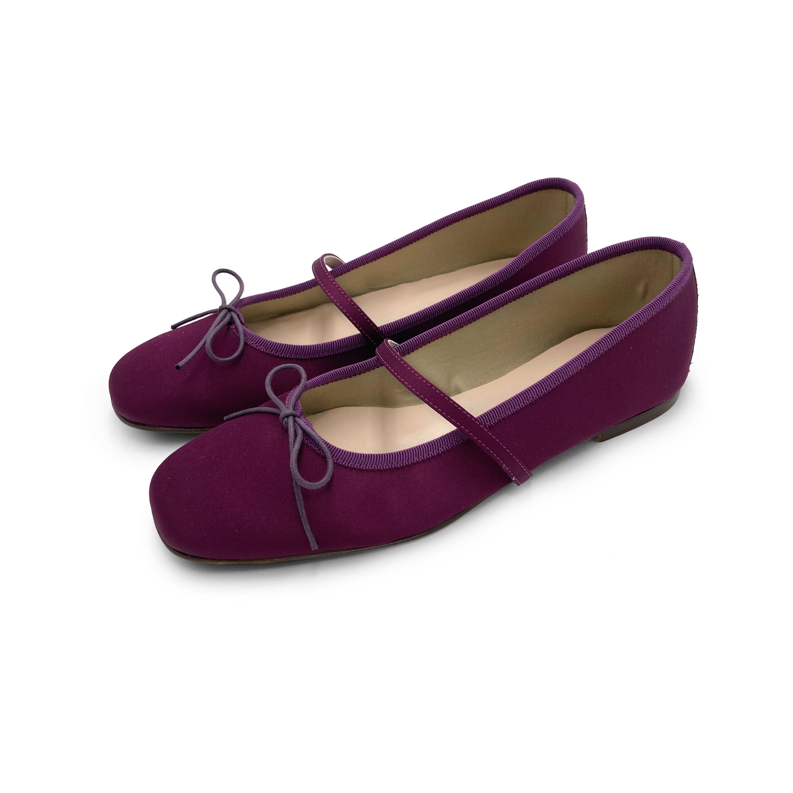 TT GO GREEN Collection - Ballerines Mary Jane en satin ECO fuchsia