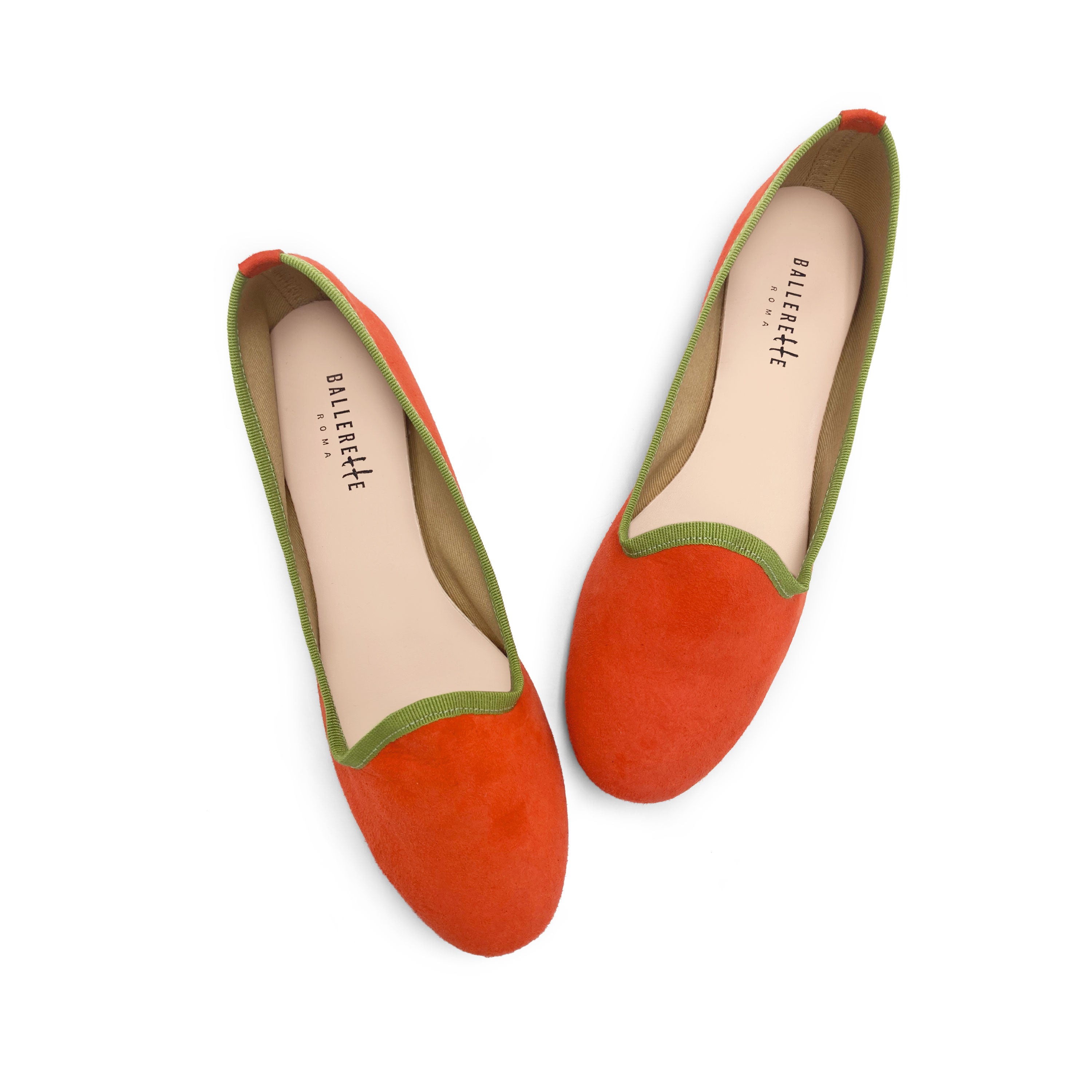 Slippers donna in camoscio arancio