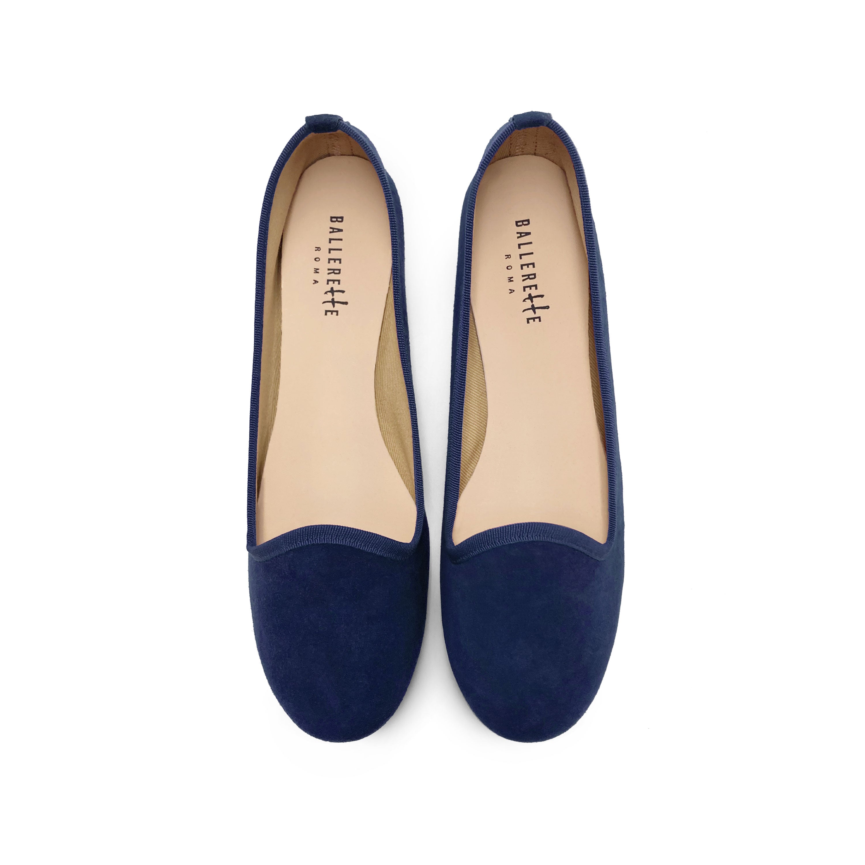 Slippers femme en daim bleu