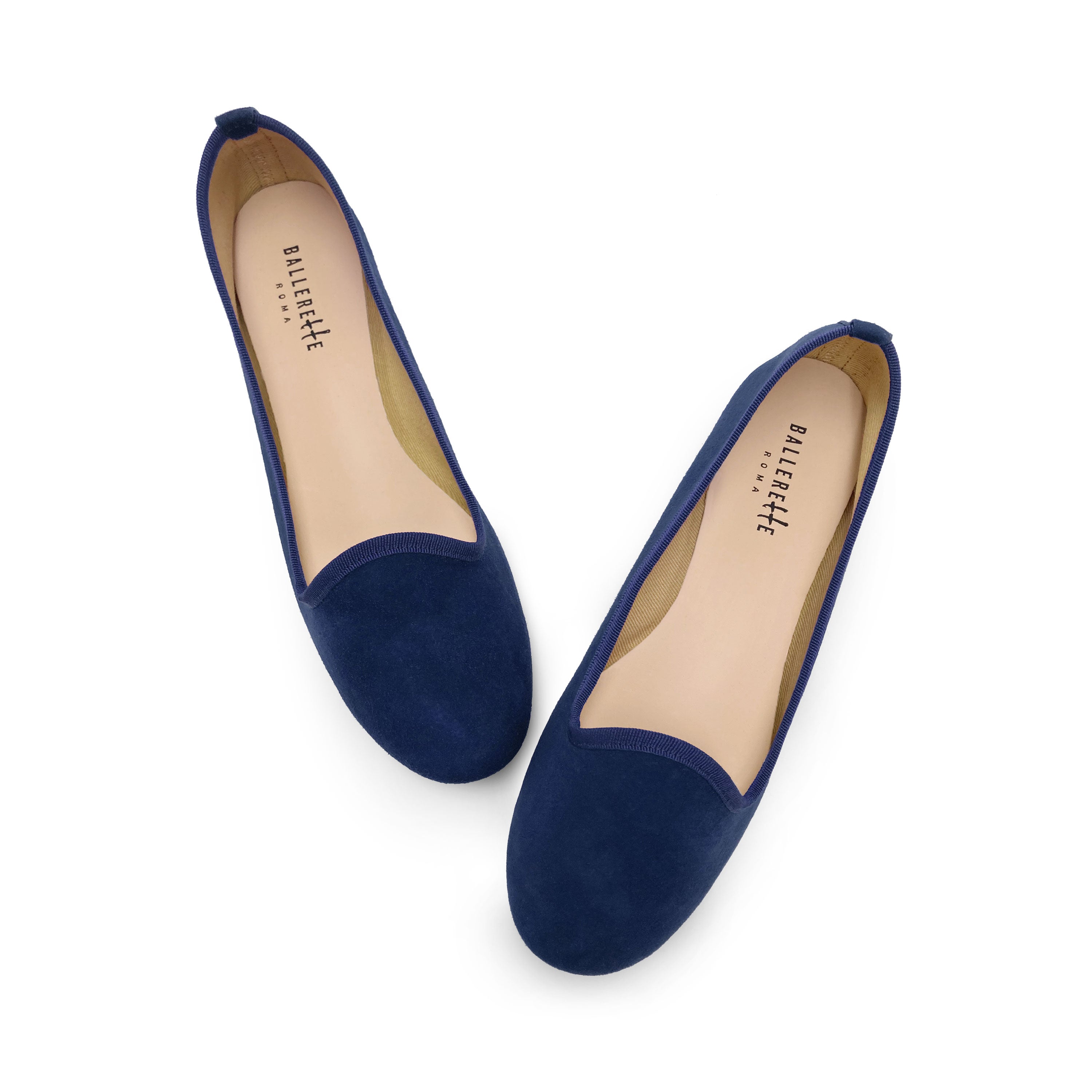 Slippers femme en daim bleu