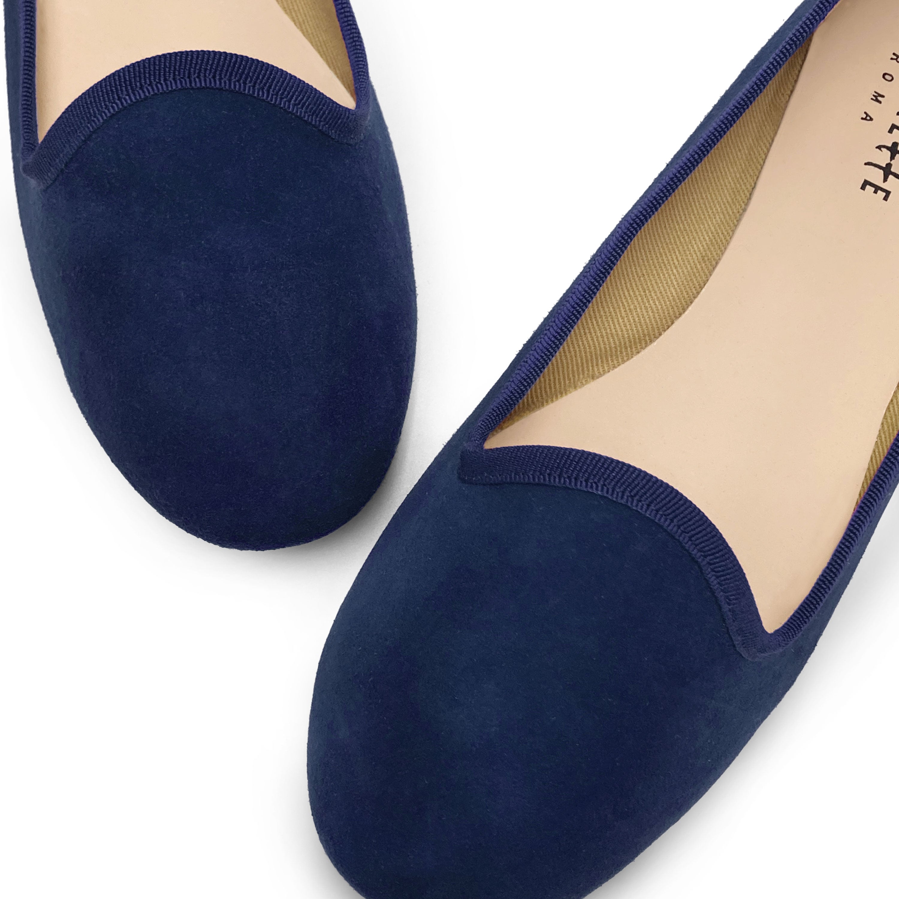 Slippers mujer de ante azul