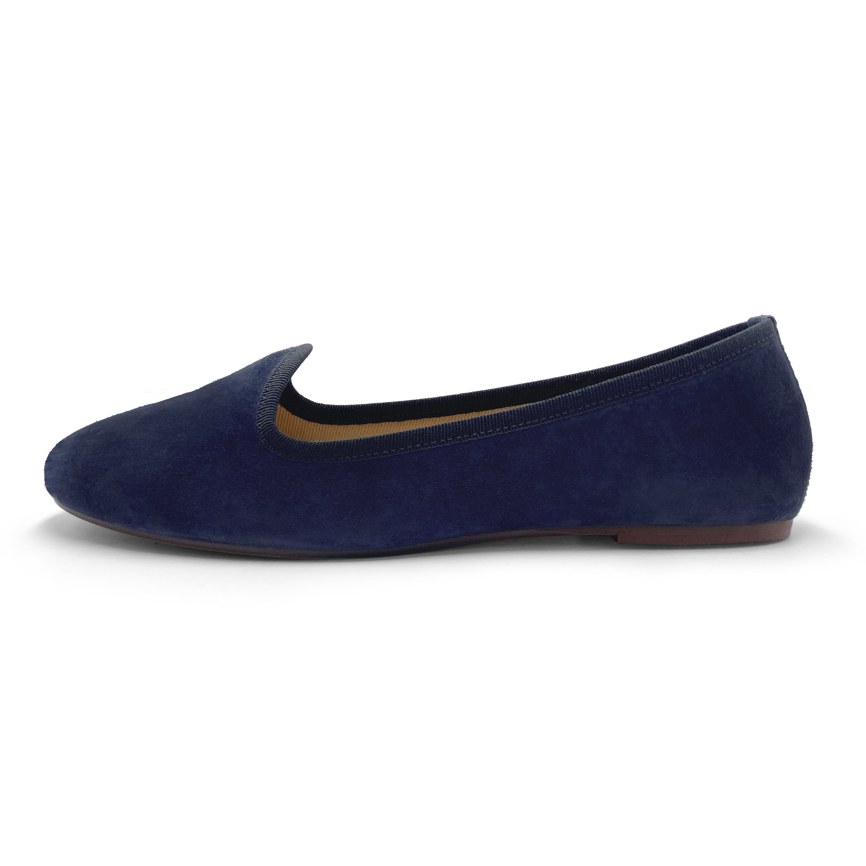 Slippers mujer de ante azul