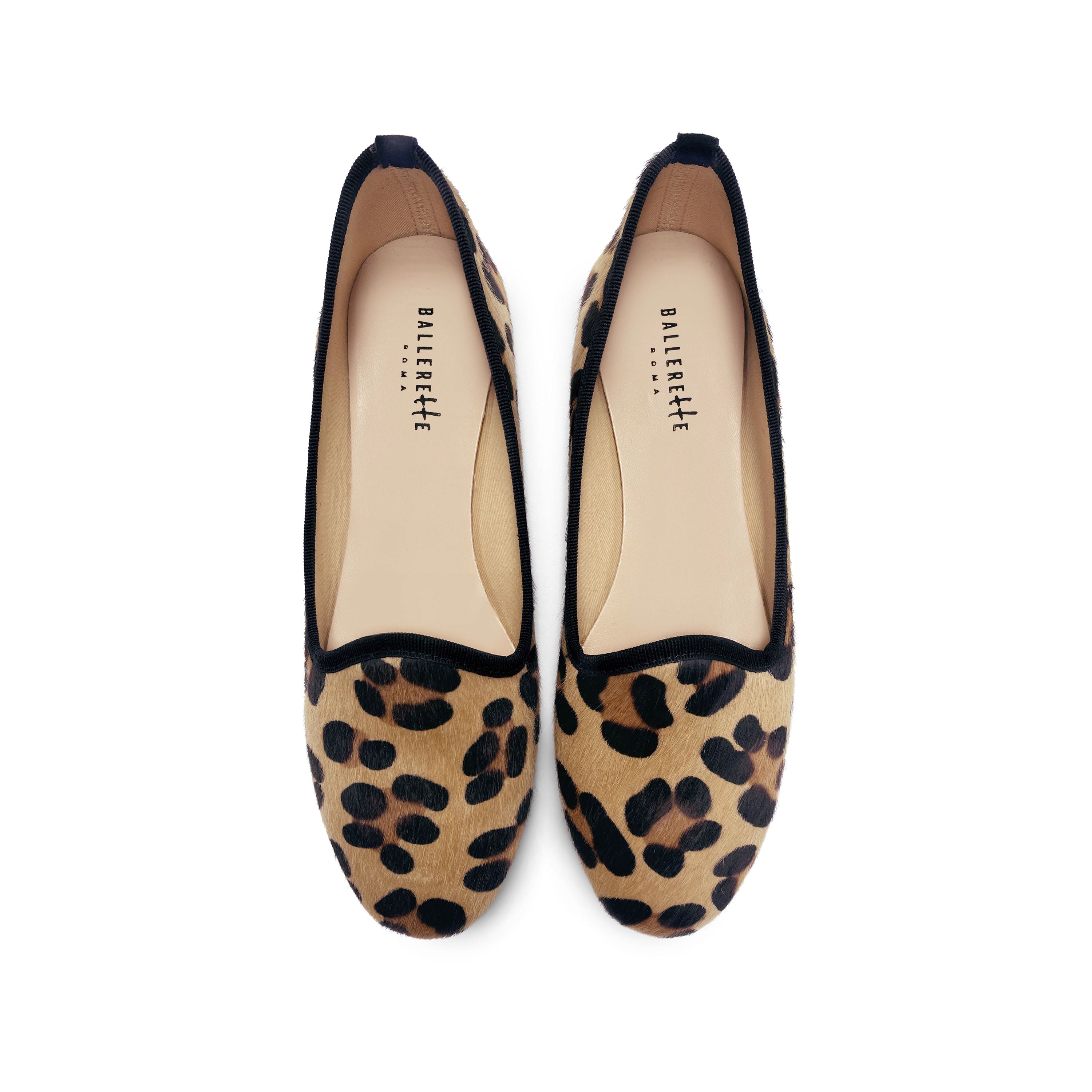 Spotted calf hair women loafers
