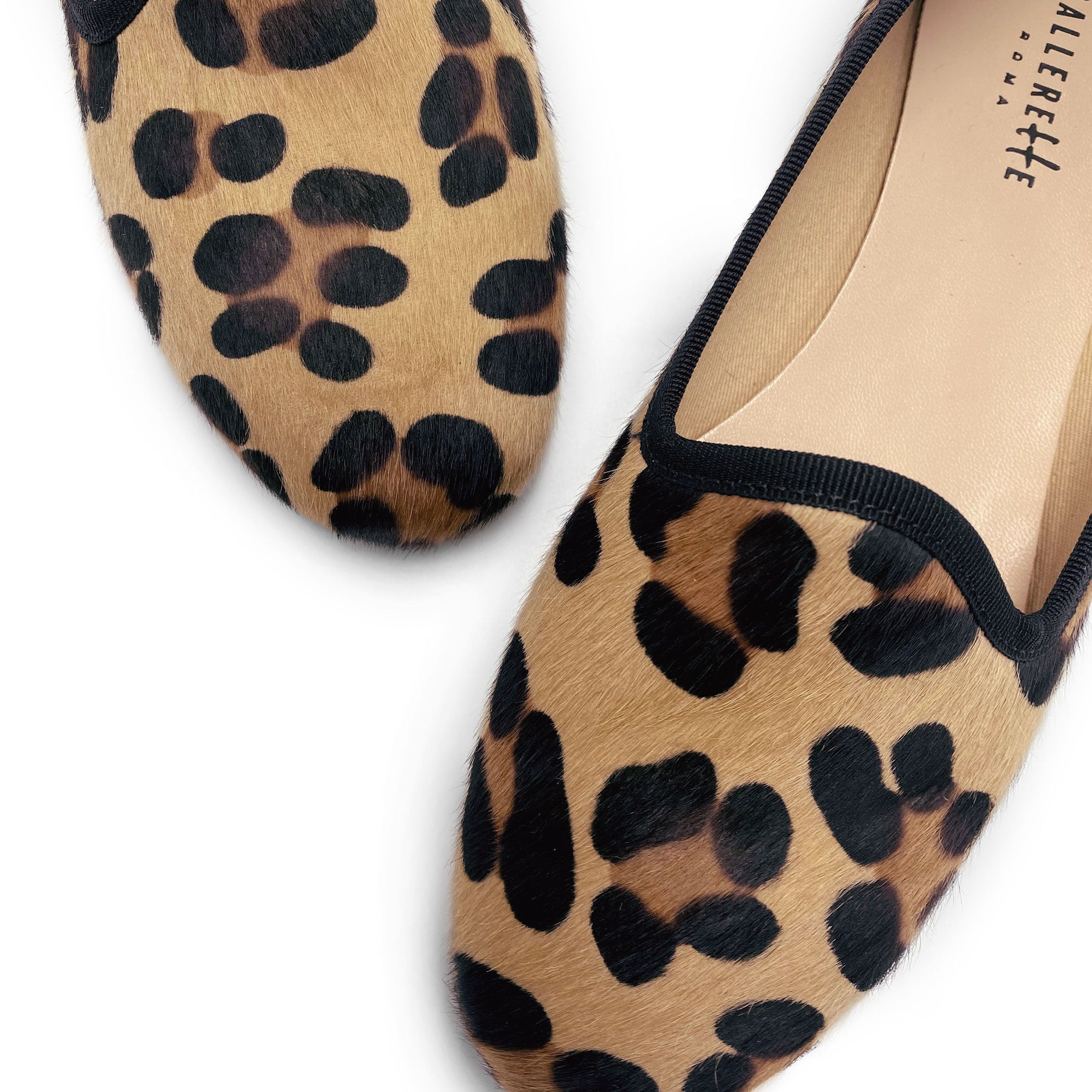 Spotted calf hair women loafers