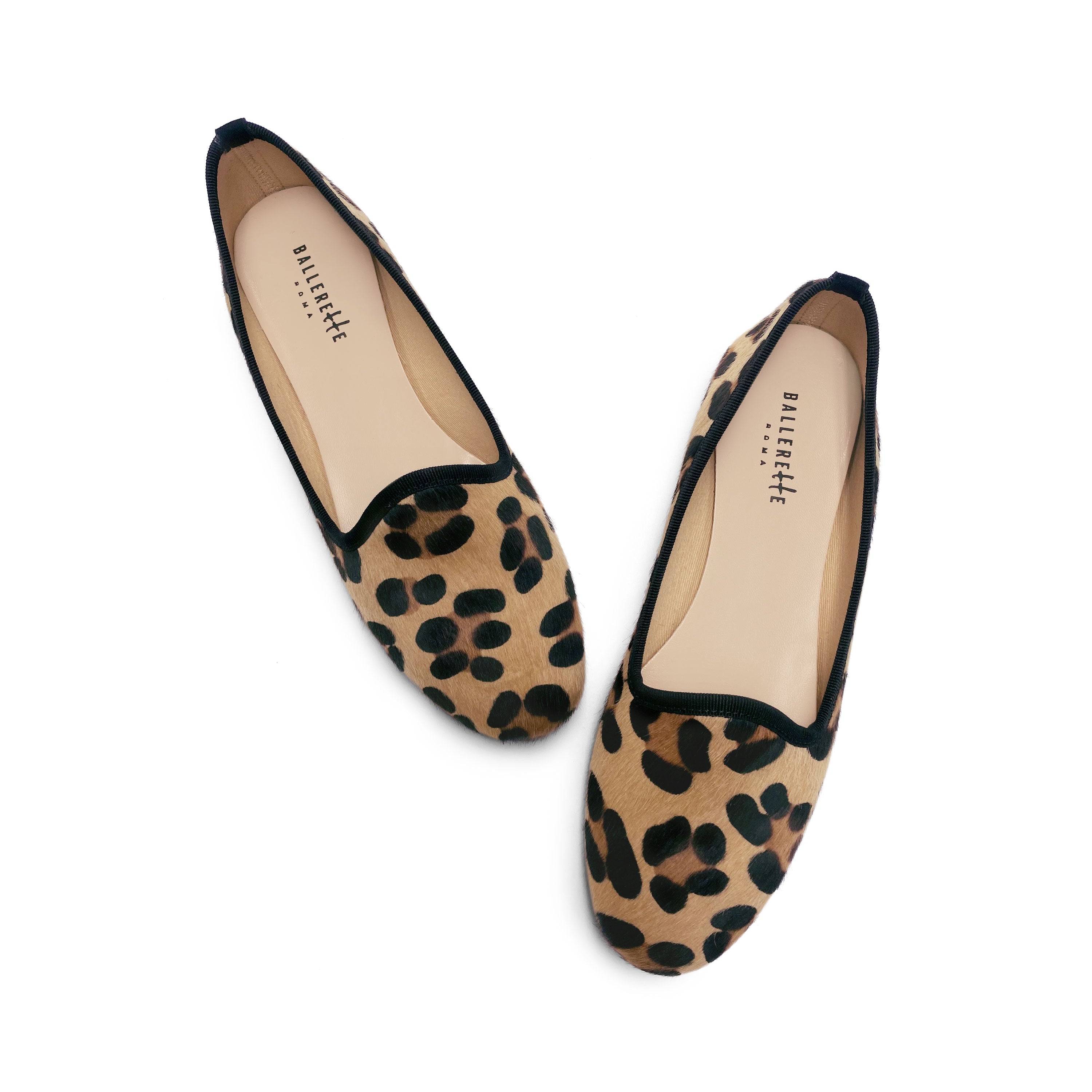 Spotted calf hair women loafers