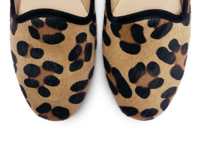 Spotted calf hair women loafers