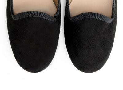 Slippers donna in camoscio nere
