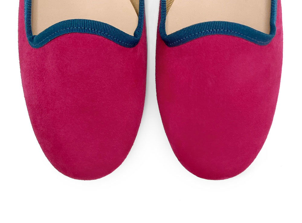 Women loafers in plum suede