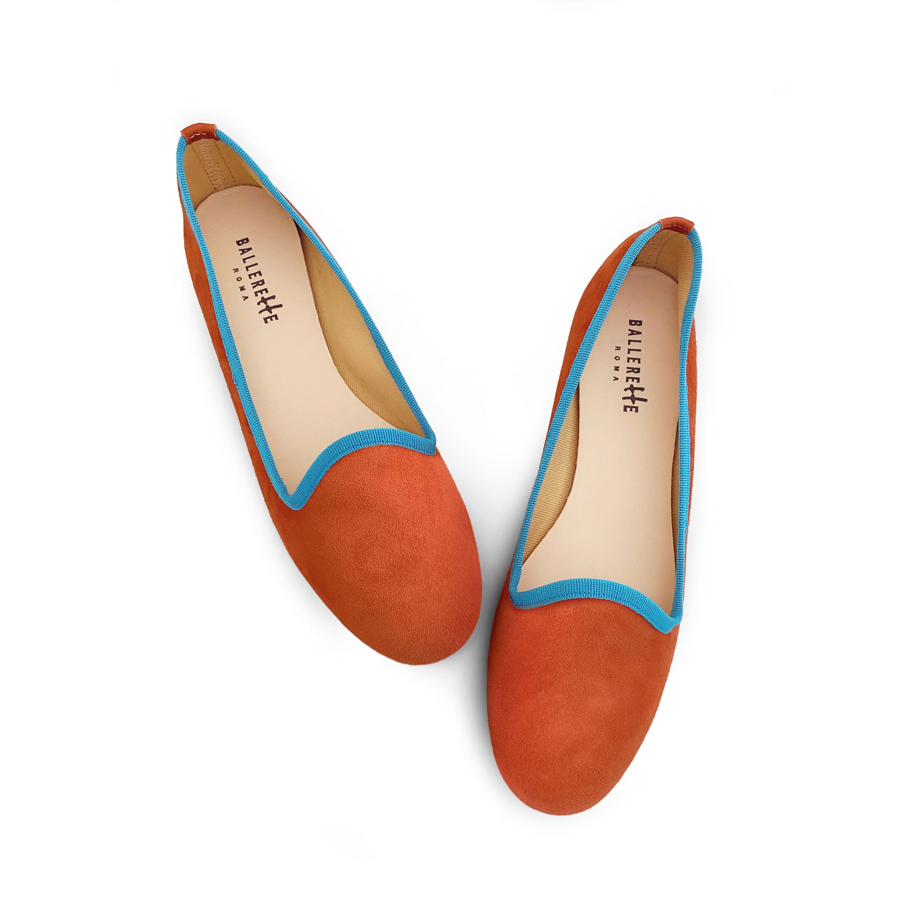 Slippers donna in camoscio arancio