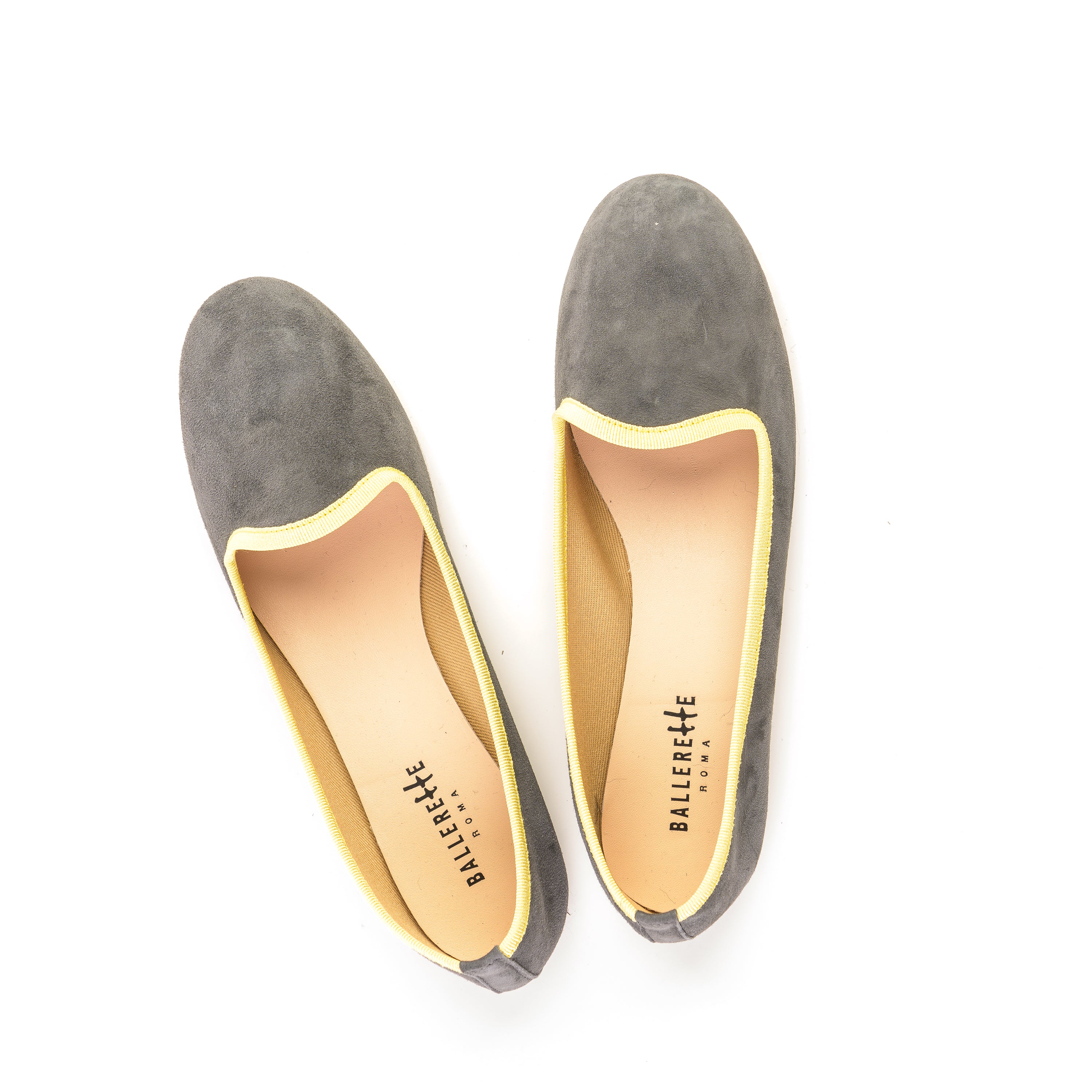 Slippers da donna in camoscio fumo