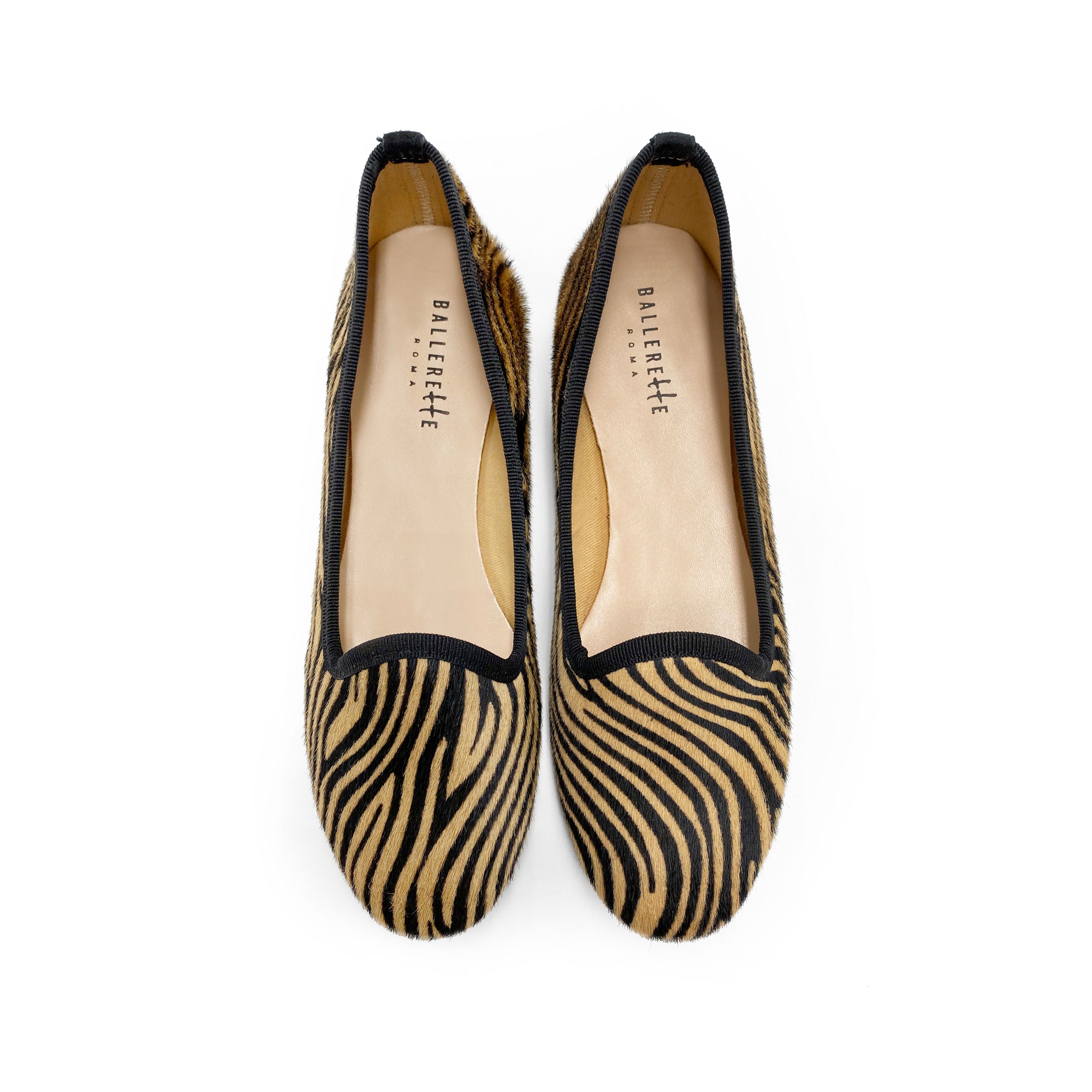 Slippers donna zebrate in cavallino