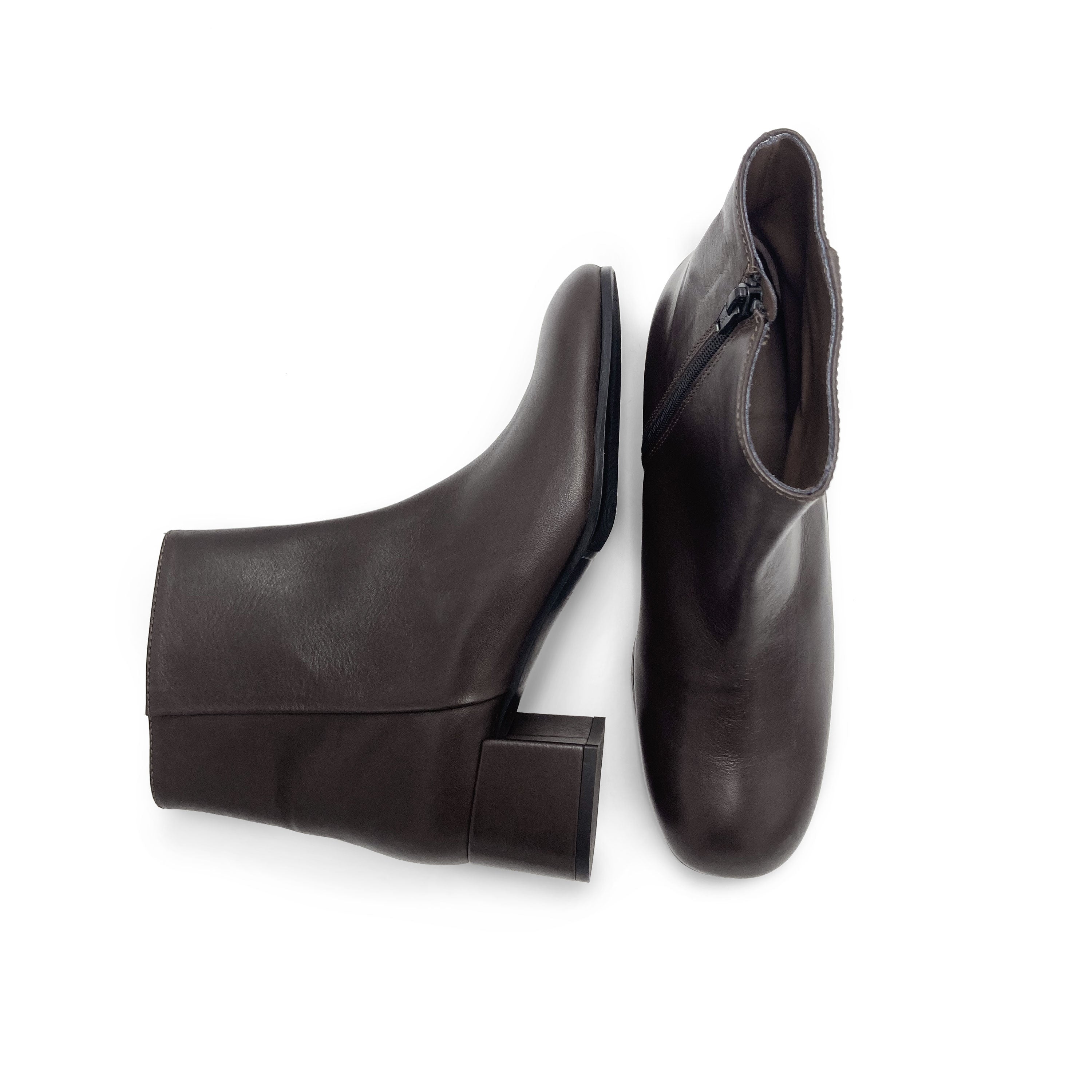 Botines marrones cómodos con tacón