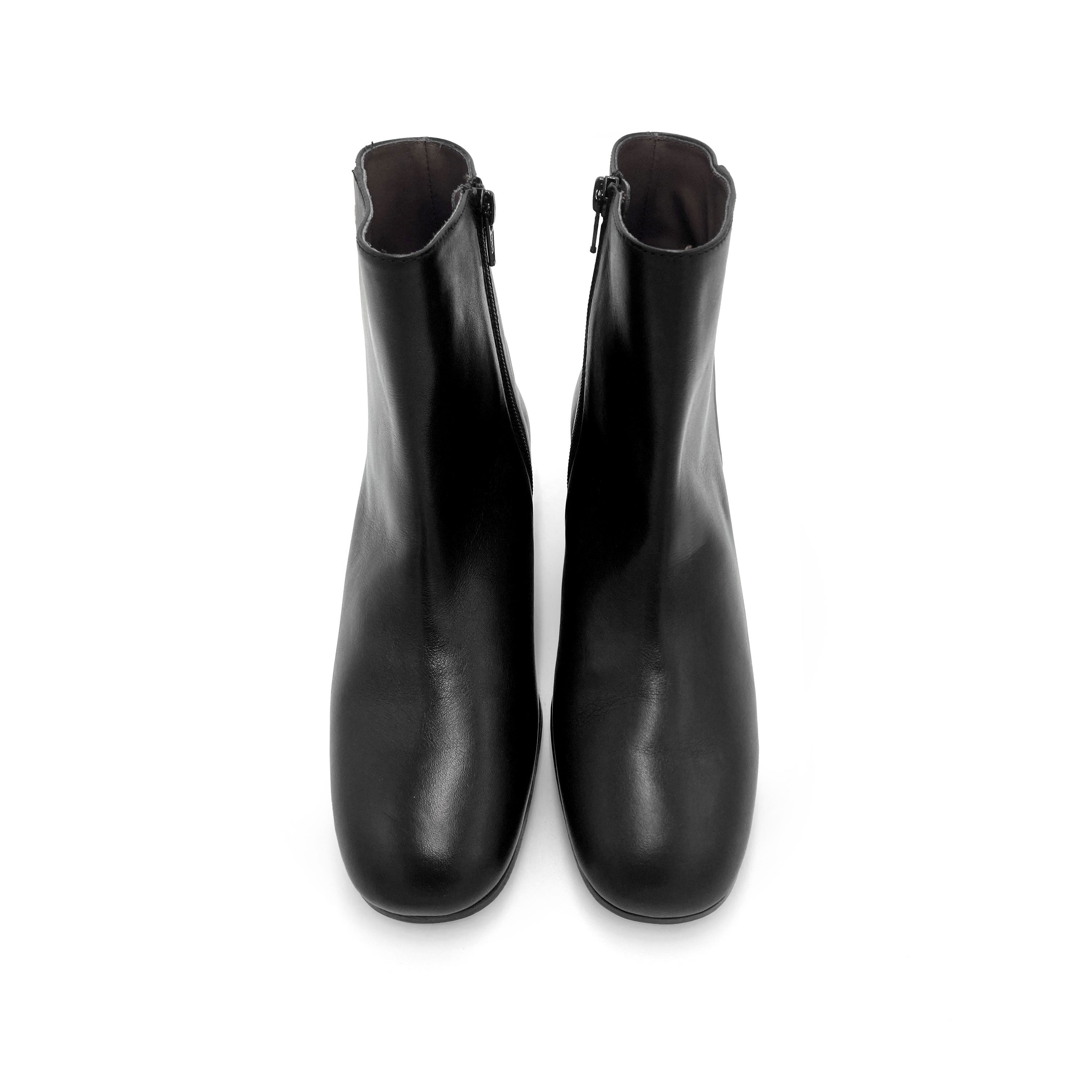 Botines negros cómodos con tacón