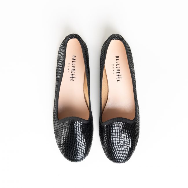 Black metallic suede woman loafers