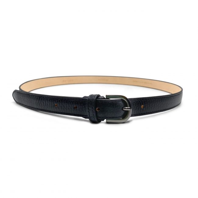 Women's black leather belt