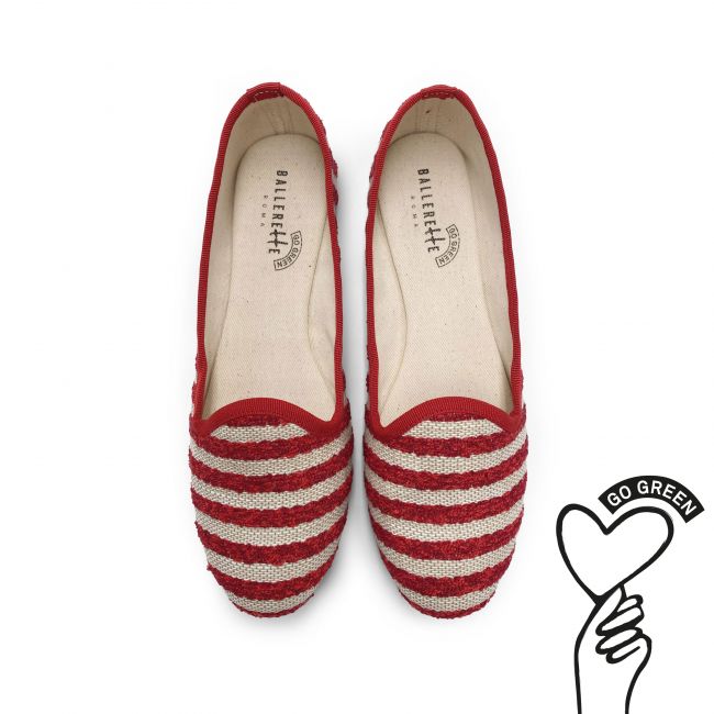 Eco-friendly, animal free loafers in red