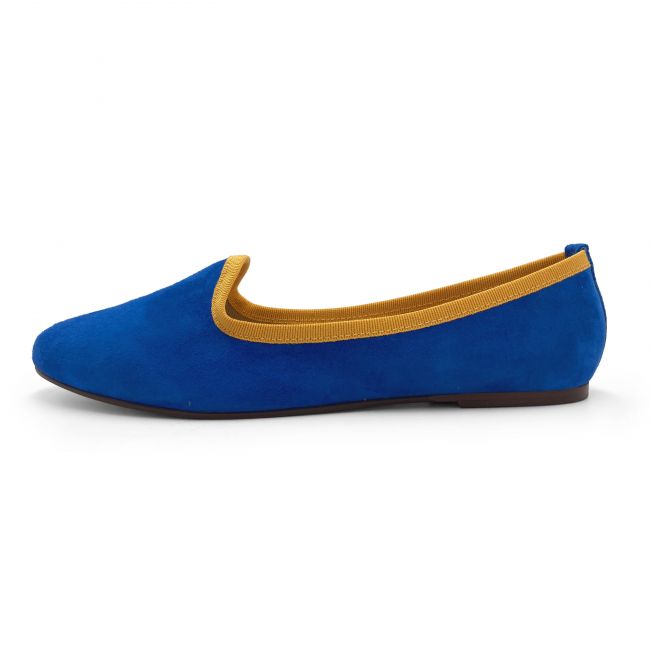 Women's loafers in royal blue suede