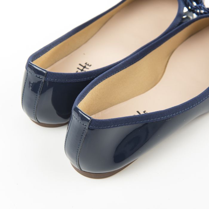 Patent leather ballet flats Fendi Blue size 37 EU in Patent leather -  36176945