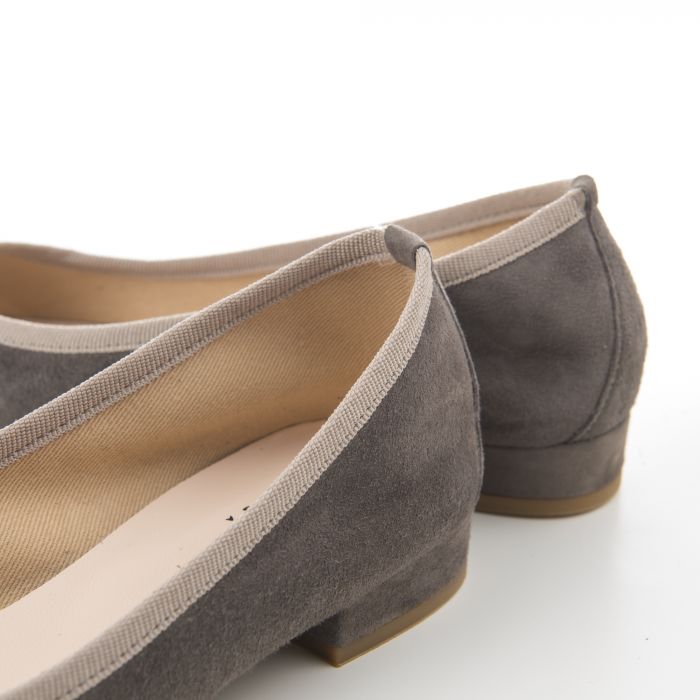 Pointed toe taupe suede ballet flats - Ballerette