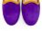 Women's slippers in purple suede with mustard details
