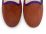 Brick women's loafers with purple grosgrain