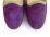 Purple women loafers in suede