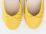 Yellow leather ballet flats