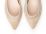 Beige pointed toe ballet flats