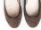 Dark brown suede medium heel ballet flats