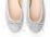 Pearl gray suede ballet flats