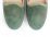 Olive green suede women's loafers