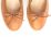 Tan leather ballet flats with heel