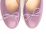 Lilac leather ballet flats with heel