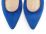 Pointed toe royal blue suede ballet flats