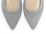 Pointed ballet flats in gray suede
